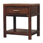Regency Nightstand 1-Drawer 45cm Solid Mango Wood Chestnut