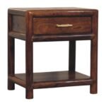 Regency Nightstand 1-Drawer 45cm Solid Mango Wood Chestnut - Image 2
