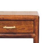 Regency Nightstand 1-Drawer 45cm Solid Mango Wood Chestnut - Image 3