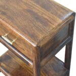 Regency Nightstand 1-Drawer 45cm Solid Mango Wood Chestnut - Image 4