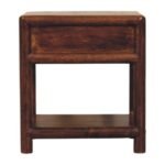 Regency Nightstand 1-Drawer 45cm Solid Mango Wood Chestnut - Image 8