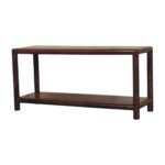 Regency Bench Hallway 105cm Solid Mango Wood Chestnut Finish - Image 2