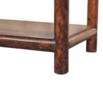Regency Bench Hallway 105cm Solid Mango Wood Chestnut Finish - Image 6