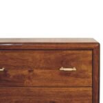 Regency 3-Drawer Chest 75cm Solid Mango Wood Chestnut - Image 3