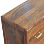 Regency 3-Drawer Chest 75cm Solid Mango Wood Chestnut - Image 4