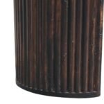 Velvet Mocha Fluted Bench 125cm Solid Mango Wood Dark Brown - Image 7