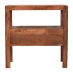 Caldera Bedside Stand - Honey Caramel Finish - Solid Mango Wood - W55cm - Image 9