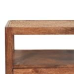 Caldera Bedside Stand - Honey Caramel Finish - Solid Mango Wood - W55cm - Image 3