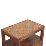 Caldera Bedside Stand - Honey Caramel Finish - Solid Mango Wood - W55cm - Image 4