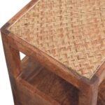 Caldera Bedside Stand - Honey Caramel Finish - Solid Mango Wood - W55cm - Image 5