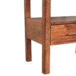 Caldera Bedside Stand - Honey Caramel Finish - Solid Mango Wood - W55cm - Image 7