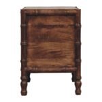 Bamboo Frame Nightstand - Roasted Almond Finish - Solid Wood - H58cm - Image 7