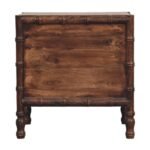 Bamboo Frame Nightstand - Roasted Almond Finish - Solid Wood - H58cm - Image 8