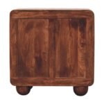 Rounded 3-Drawer Chest - Winewood Oak Finish - Small Storage - W55cm - Image 7
