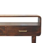 Apollo Loop Console Desk - Velvet Mocha - Mid-Century Style - W90cm - Image 3