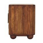 Solis Fluted Mini Sideboard - Solid Mango Wood - Globe Legs - W55cm - Image 7