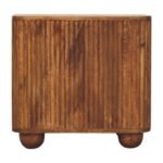 Solis Fluted Mini Sideboard - Solid Mango Wood - Globe Legs - W55cm - Image 8