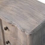Beaumont Curved Bedside Table - Acid Wash Finish - Fluted - W55cm - Image 4