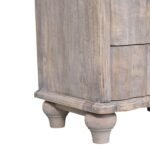 Beaumont Curved Bedside Table - Acid Wash Finish - Fluted - W55cm - Image 6