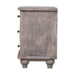 Beaumont Curved Bedside Table - Acid Wash Finish - Fluted - W55cm - Image 7