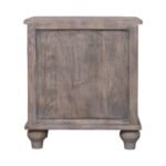 Beaumont Curved Bedside Table - Acid Wash Finish - Fluted - W55cm - Image 8