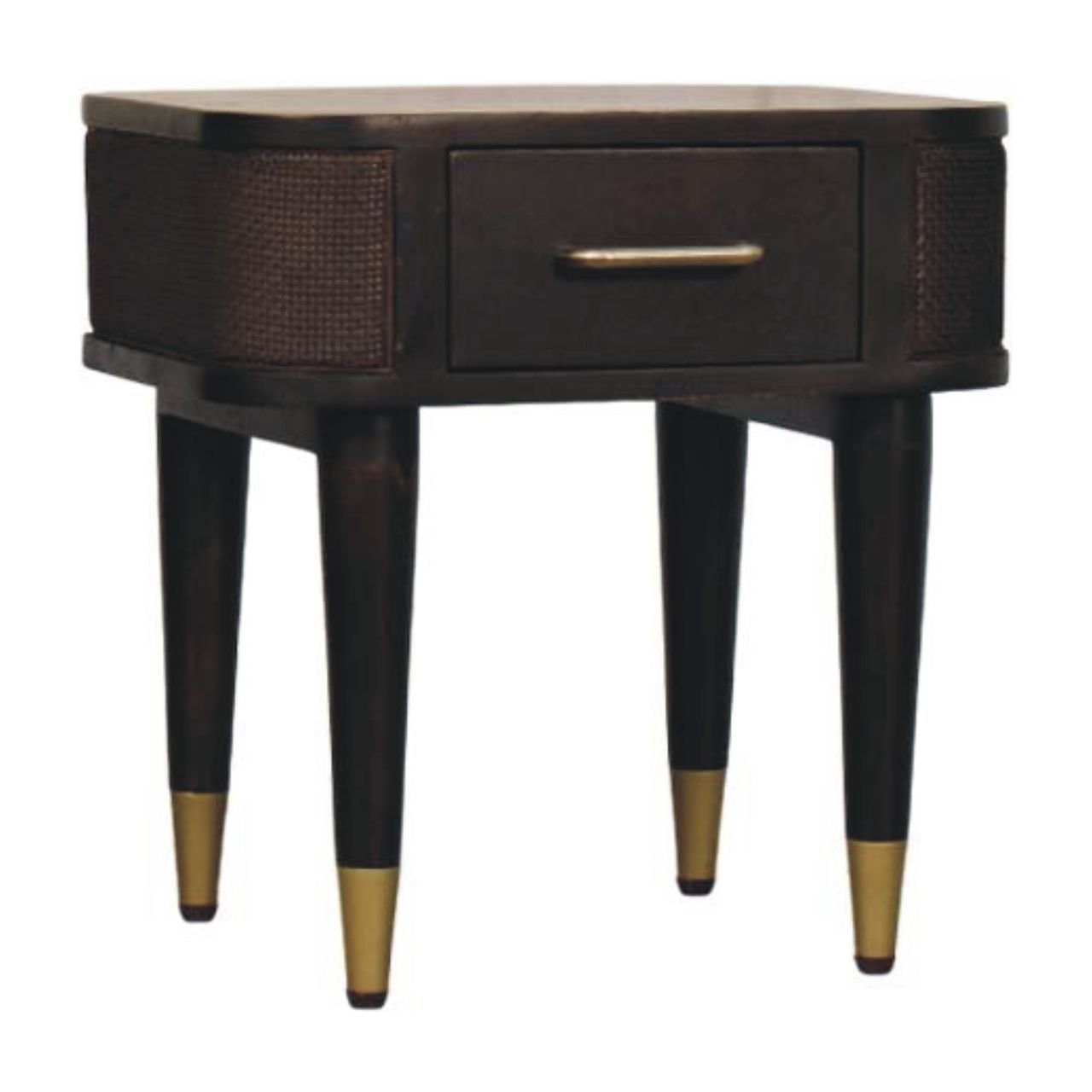 IN4066-2.jpg Belmont Bedside Table - Velvet Mocha - Solid Mango Wood - W45cm - Image 1