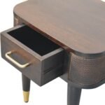 Belmont Bedside Table - Velvet Mocha - Solid Mango Wood - W45cm - Image 4