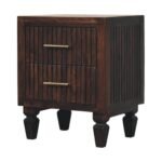 Belmont 2-Drawer Nightstand - Velvet Mocha Finish - Solid Wood - H55cm - Image 2