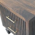 Belmont 2-Drawer Nightstand - Velvet Mocha Finish - Solid Wood - H55cm - Image 4
