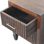 Belmont 2-Drawer Nightstand - Velvet Mocha Finish - Solid Wood - H55cm - Image 5