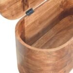 Curva Storage Trunk - Roasted Almond Finish - Oval Blanket Box - W80cm - Image 6