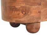 Curva Storage Trunk - Roasted Almond Finish - Oval Blanket Box - W80cm - Image 7