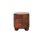 Curva Storage Trunk - Roasted Almond Finish - Oval Blanket Box - W80cm - Image 8