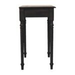 Cordelier Writing Desk - Velvet Mocha Finish - Turned Legs - W80cm - Image 7