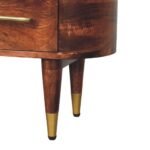 TV Media Unit with Open Slot - Wine Wood Oak - 2 Drawers - W100cm - Image 6