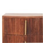 Harper Nightstand - Amber Oak Finish - Solid Mango Wood - W42cm - Image 3