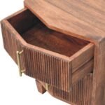 Harper Nightstand - Amber Oak Finish - Solid Mango Wood - W42cm - Image 5