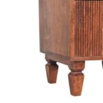 Harper Nightstand - Amber Oak Finish - Solid Mango Wood - W42cm - Image 6