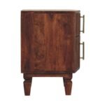 Harper Nightstand - Amber Oak Finish - Solid Mango Wood - W42cm - Image 7