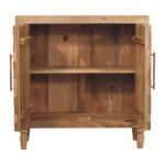 Marbella Storage Cabinet - Golden Teak - 3D Carved Wood - W85cm - Image 5
