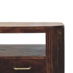 Sphere Leg Coffee Table - California Walnut Finish - Fluted - W85cm - Image 3