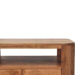 Briarwood Fluted Coffee Table - Golden Teak - Ball Feet - W85cm - Image 3