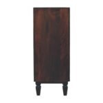 Arno Chest of Drawers Carved Front 83cm Solid Mango Wood Mocha - Image 6