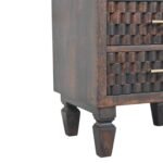 Arno Bedside Table - California Walnut Finish - Solid Wood - H60cm - Image 6