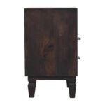 Arno Bedside Table - California Walnut Finish - Solid Wood - H60cm - Image 7