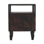Arno Bedside Table - California Walnut Finish - Solid Wood - H60cm - Image 8