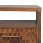 Arno Bedside Table - Golden Teak Finish - Solid Mango Wood - H60cm - Image 3