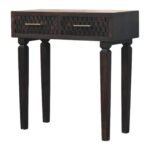 Arno Console Table - Velvet Mocha - Solid Mango Wood - W80cm - Image 2