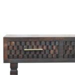 Arno Console Table - Velvet Mocha - Solid Mango Wood - W80cm - Image 3