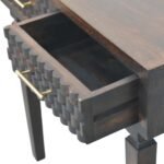 Arno Console Table - Velvet Mocha - Solid Mango Wood - W80cm - Image 5